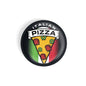 dhcrafts Round Fridge Magnet Black Food Lovers Pizza D7 Glossy Finish Design Pack of 1 (58 mm)