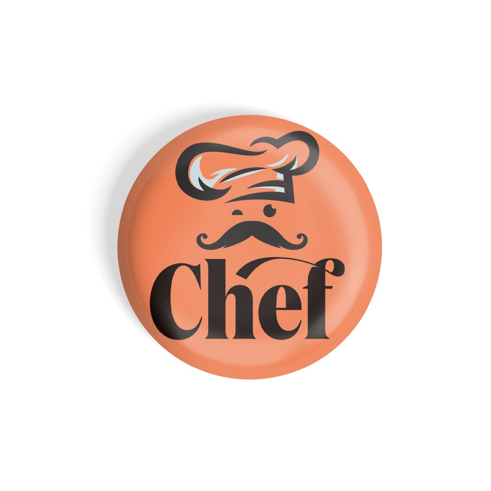 dhcrafts Round Fridge Magnet Orange Food Lovers Chef Glossy Finish Design Pack of 1 (58 mm)