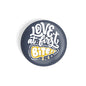 dhcrafts Round Fridge Magnet Blue Food Lovers Love At First Bite Glossy Finish Design Pack of 1 (58 mm)
