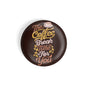 dhcrafts Round Fridge Magnet Brown Food Lovers The Coffee Break Time For You Glossy Finish Design Pack of 1 (58 mm)