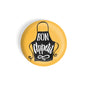 dhcrafts Round Fridge Magnet Yellow Food Lovers Bon Appetit D1 Glossy Finish Design Pack of 1