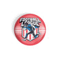 dhcrafts Round Fridge Magnet Sports Multicolour Football League Glossy Finish Design Pack of 1 (75 mm)