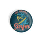 dhcrafts Round Fridge Magnet Sports Multicolour Make Some Waves Surfer Glossy Finish Design Pack of 1