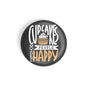 dhcrafts Round Fridge Magnet Black Food Lovers Cupcake Make People Happy Glossy Finish Design Pack of 1