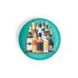 dhcrafts Round Fridge Magnet Multicolour Food Lovers Drinks Menu D1 Glossy Finish Design Pack of 1 (75 mm)