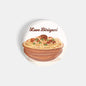 dhcrafts Round Fridge Magnet White Food Lovers Love Biriyani Glossy Finish Design Pack of 1 (58 mm)