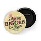 dhcrafts Round Pin Badges Brown Good Vibes D8 Glossy Finish Design Pack of 1 (58mm)