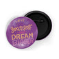 dhcrafts Round Pin Badges Orange Stay Positive Glossy Finish Design Pack of 1 (58mm)