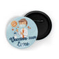 dhcrafts Round Pin Badges Brown Yoga Heal Soul D6 Glossy Finish Design Pack of 1 (58mm)