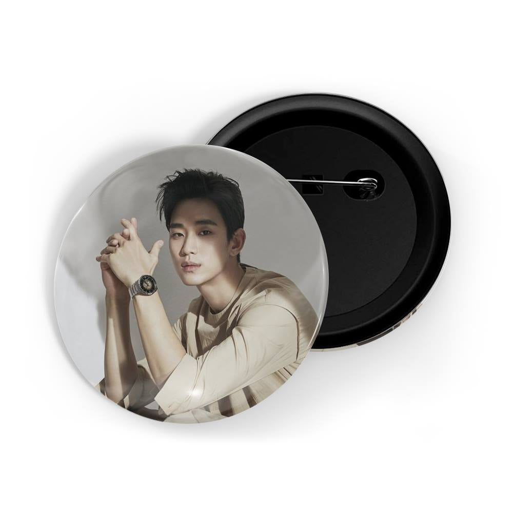 dhcrafts Round Pin Badges Multicolor Lee Dong-wook & Gong Yoo D6 Glossy Finish Design Pack of 1 (58mm)