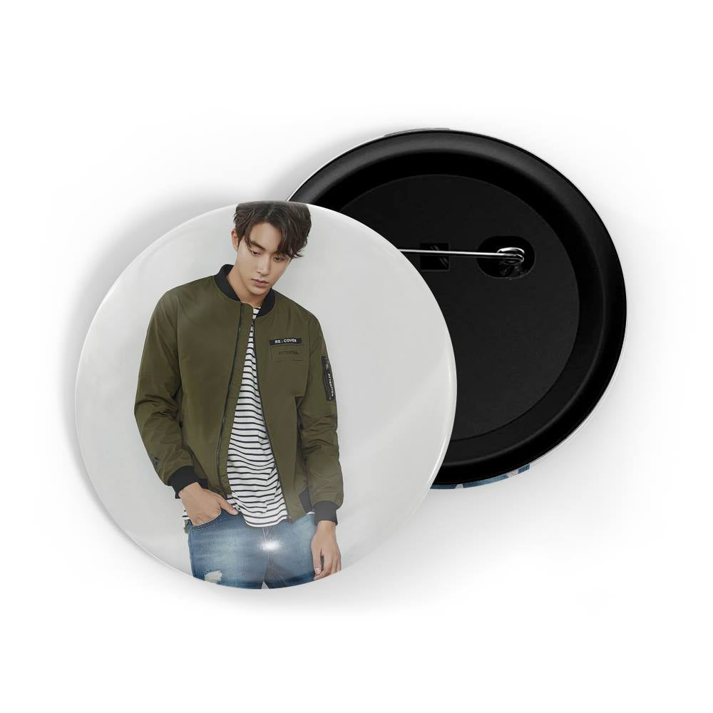 dhcrafts Round Pin Badges Multicolor Park Bo-gum D7 Glossy Finish Design Pack of 1 (58mm)