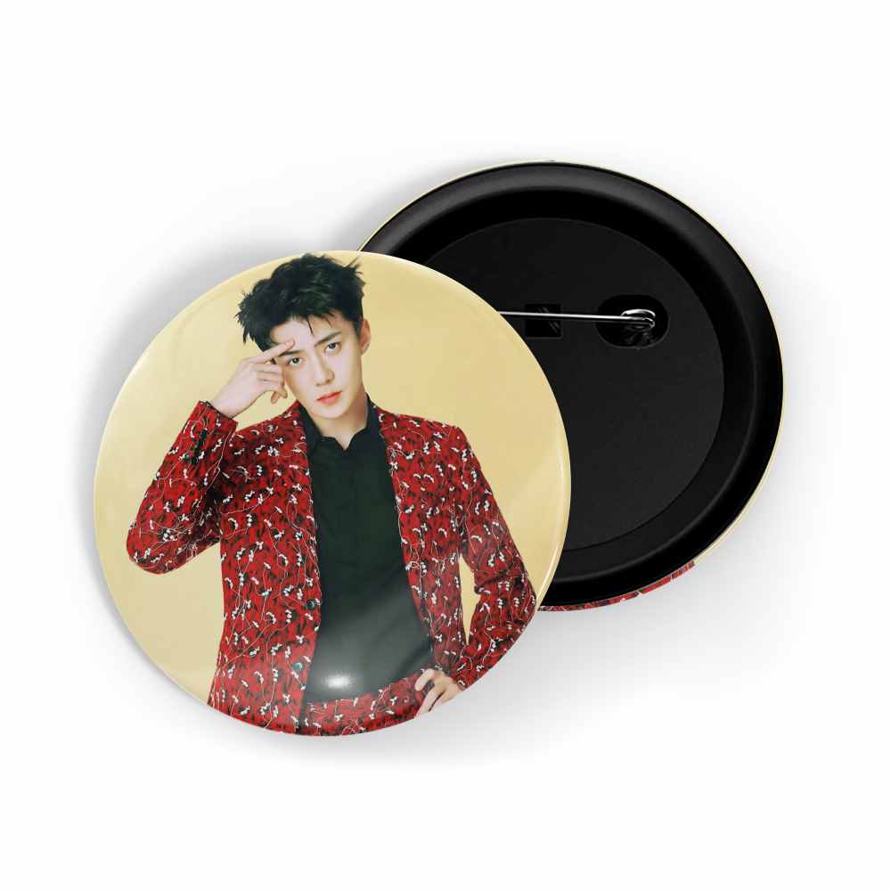 dhcrafts Round Pin Badges Multicolor Park Seo-joon D8 Glossy Finish Design Pack of 1 (58mm)