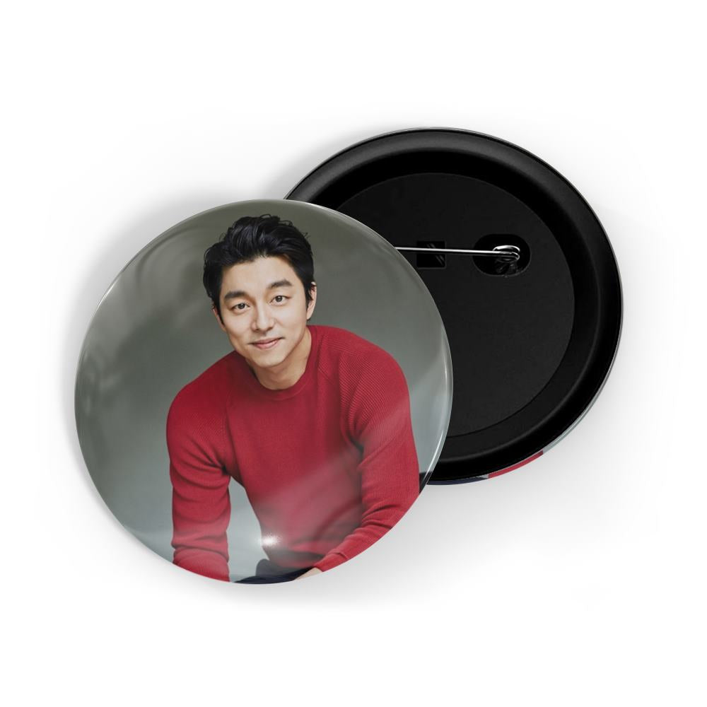 dhcrafts Round Pin Badges Multicolor Gong Yoo D13 Glossy Finish Design Pack of 1 (58mm)