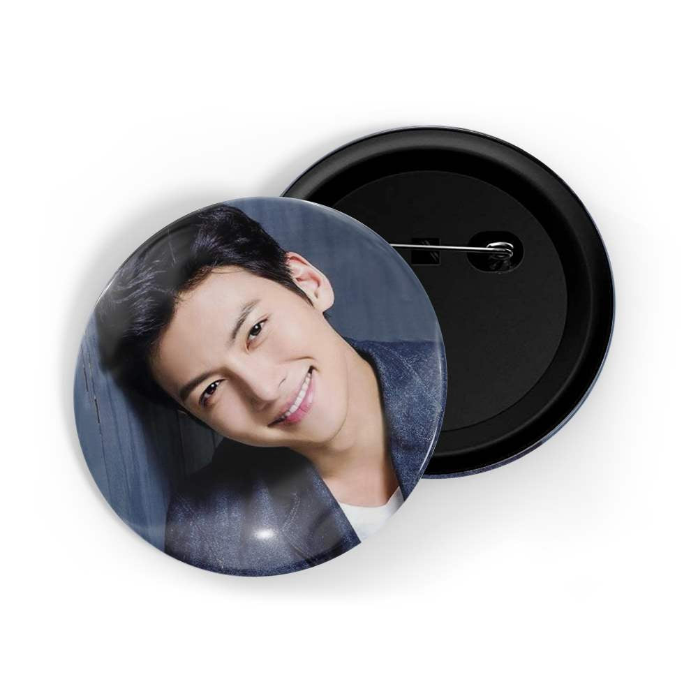 dhcrafts Round Pin Badges Multicolor Lee Min-ho D2 Glossy Finish Design Pack of 1 (58mm)
