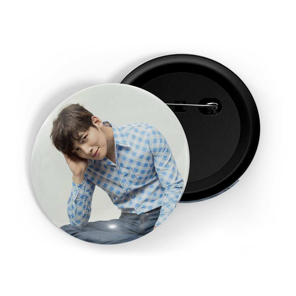 dhcrafts Round Pin Badges Multicolor Lee Min-ho D5 Glossy Finish Design Pack of 1 (58mm)