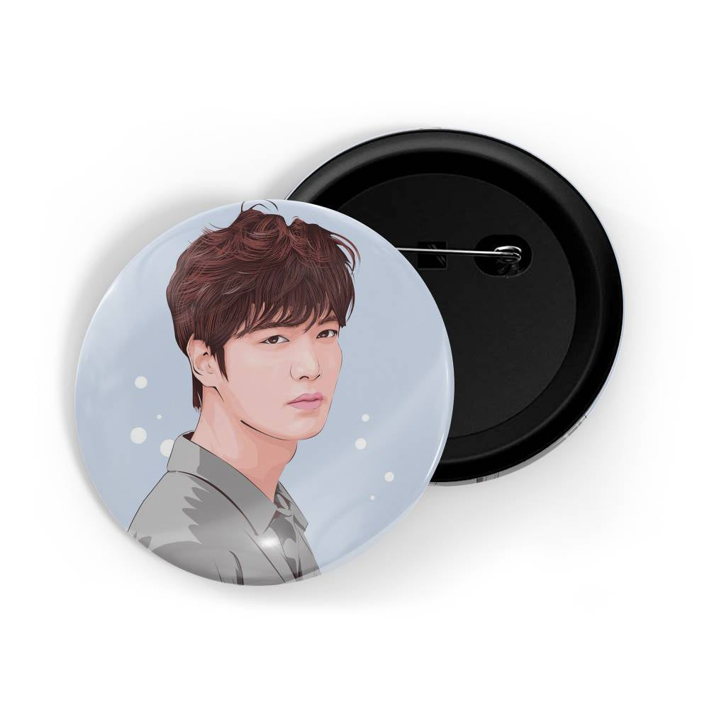 dhcrafts Round Pin Badges Multicolor Lee Min-ho D12 Glossy Finish Design Pack of 1 (58mm)