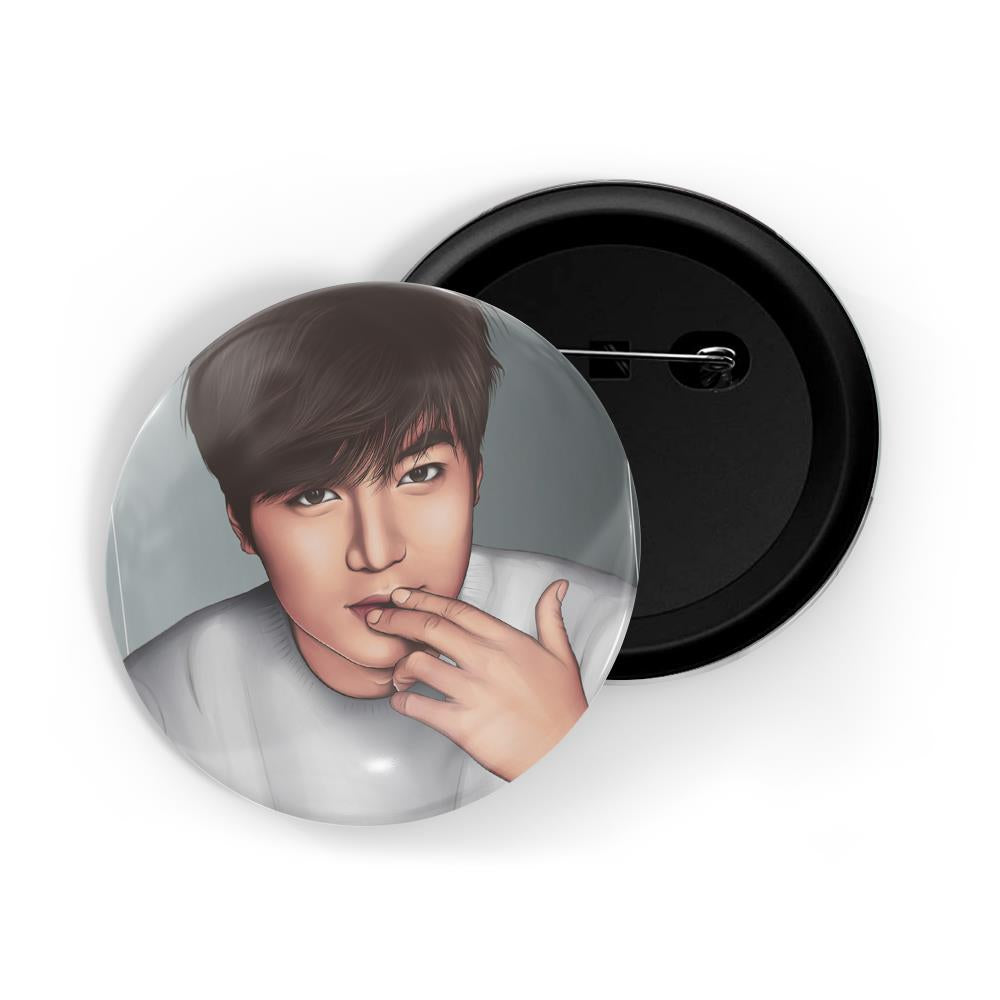 dhcrafts Round Pin Badges Multicolor Lee Min-ho D14 Glossy Finish Design Pack of 1 (58mm)