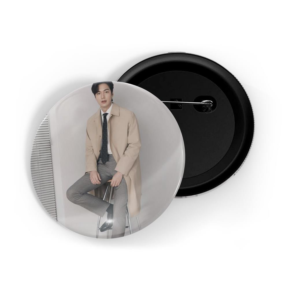 dhcrafts Round Pin Badges Multicolor Lee Min-ho D17 Glossy Finish Design Pack of 1 (58mm)