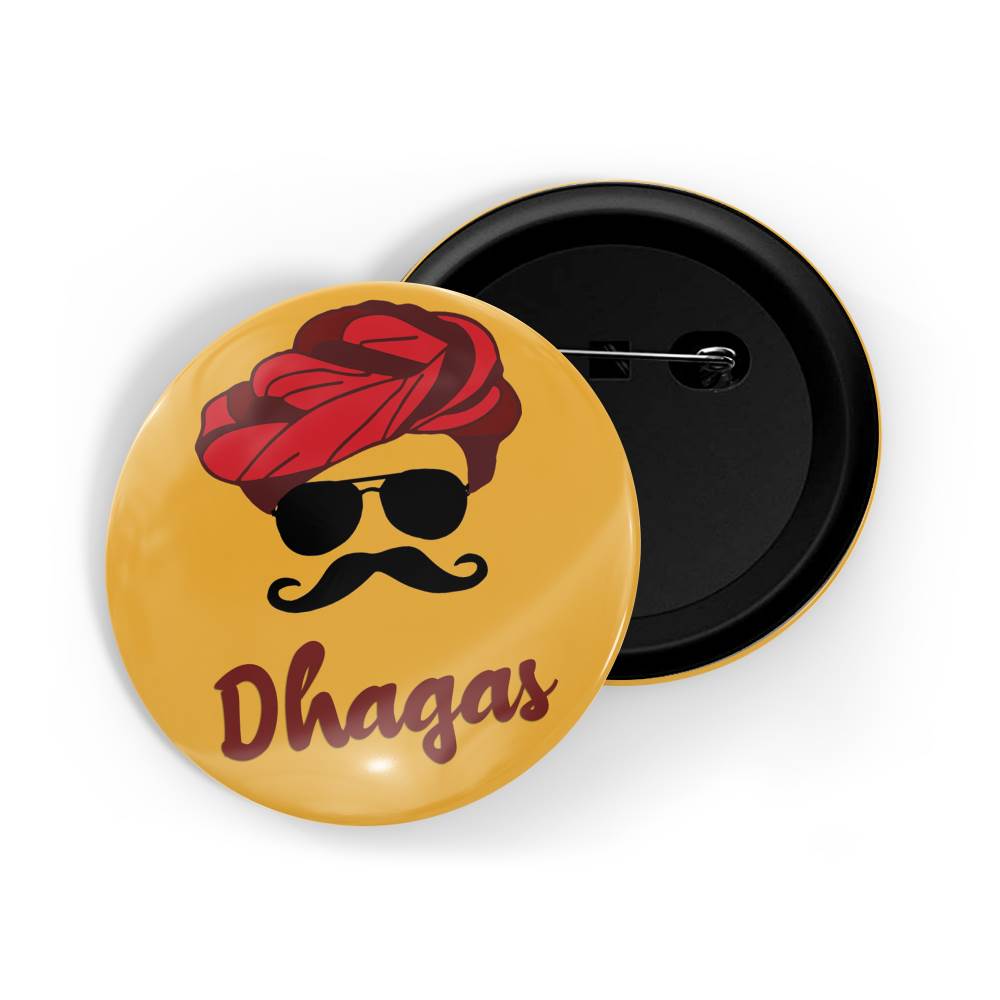 dhcrafts Round Pin Badges Multicolor LIC Agent Glossy Finish Design Pack of 1 (58mm)