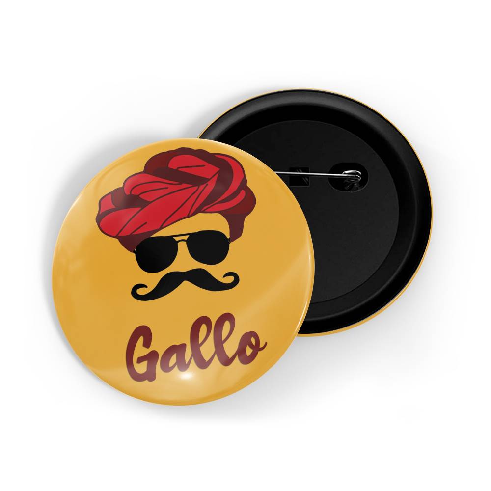 dhcrafts Round Pin Badges Multicolor Gujrati Word Panchaat Glossy Finish Design Pack of 1 (58mm)