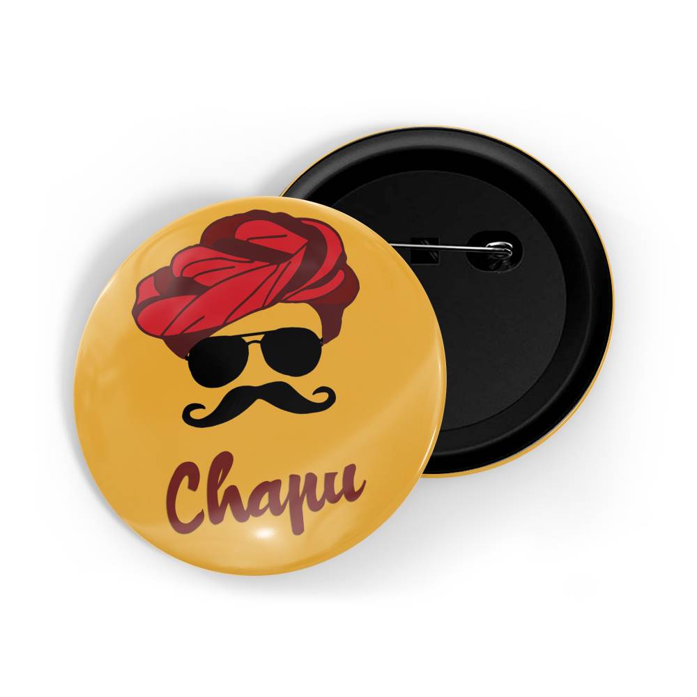 dhcrafts Round Pin Badges Multicolor Gujrati Word Fafa Mare Che Glossy Finish Design Pack of 1 (58mm)
