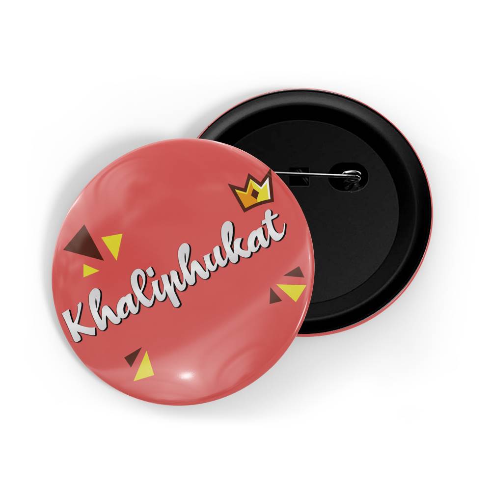 dhcrafts Round Pin Badges Blue Marathi slags / Language / words / sentence Me Khup Kaam Kele Glossy Finish Design Pack of 1 (58mm)