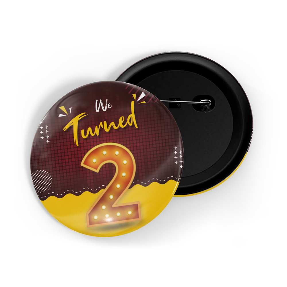 dhcrafts Round Pin Badges Blue Marathi slags / Language / words / sentence Mala Tuzi Athavan Yete Glossy Finish Design Pack of 1 (58mm)