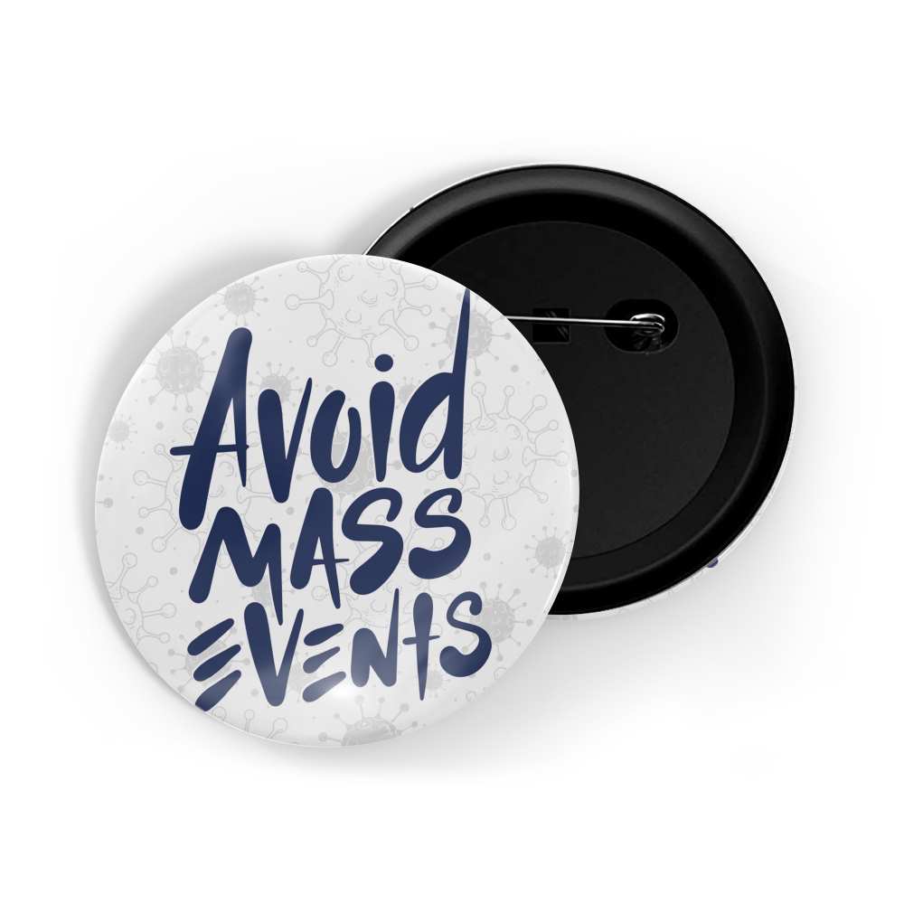 dhcrafts Round Pin Badges Covid White Stay Safe coronavirus Covid 19 pandemic positive quote Glossy Finish Design Pack of 1 (58mm)
