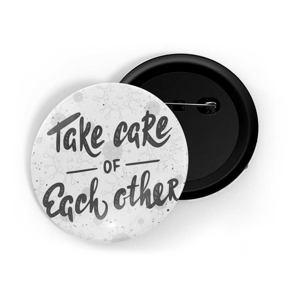 dhcrafts Round Pin Badges Covid White Avoid Mass Vents coronavirus Covid 19 pandemic positive quote Glossy Finish Design Pack of 1 (58mm)
