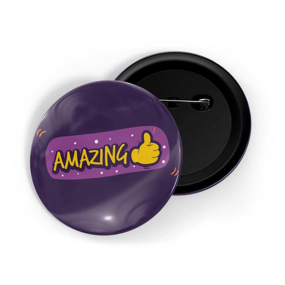 dhcrafts Round Pin Badges Multicolour Maharastra Mangi Tungi Hills Glossy Finish Design Pack of 1 (58mm)