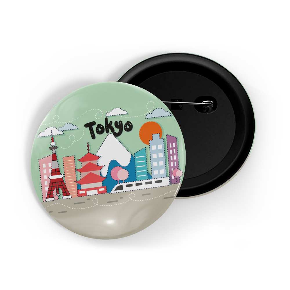 dhcrafts Round Pin Badge Multicolor Famous Tourist Place Casablanca Morocco, Africa Glossy Finish Design Pack of 1 (58mm)