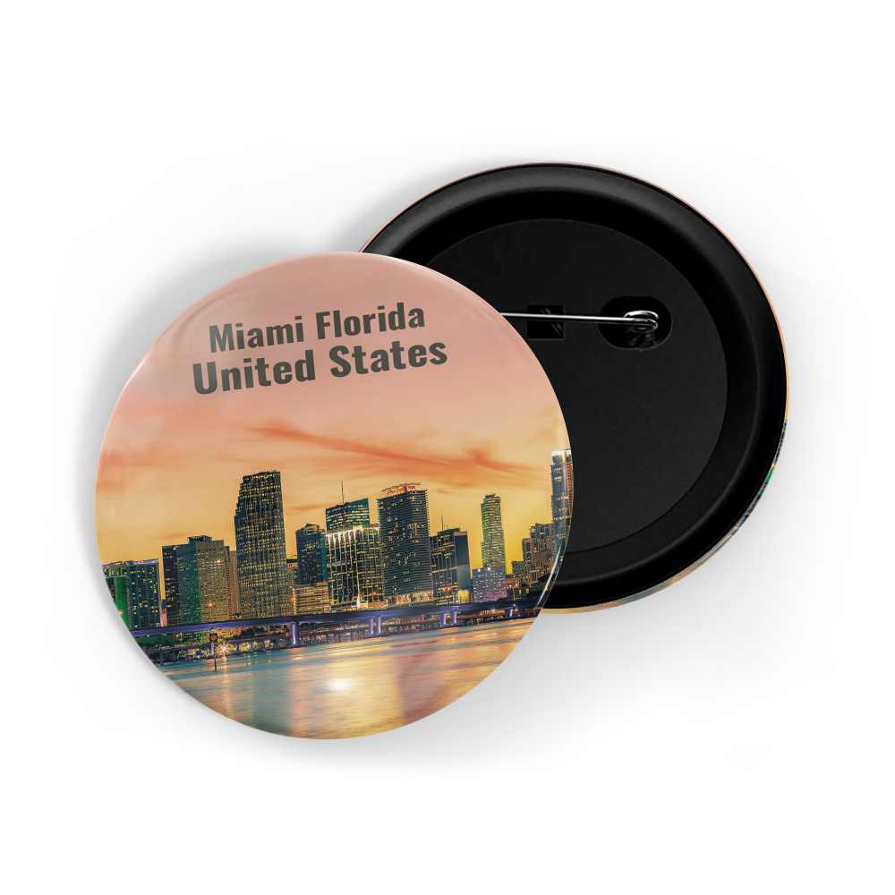 dhcrafts Round Pin Badge Multicolor Famous Tourist Place Marrakesh Morocco, Africa Glossy Finish Design Pack of 1 (58mm)