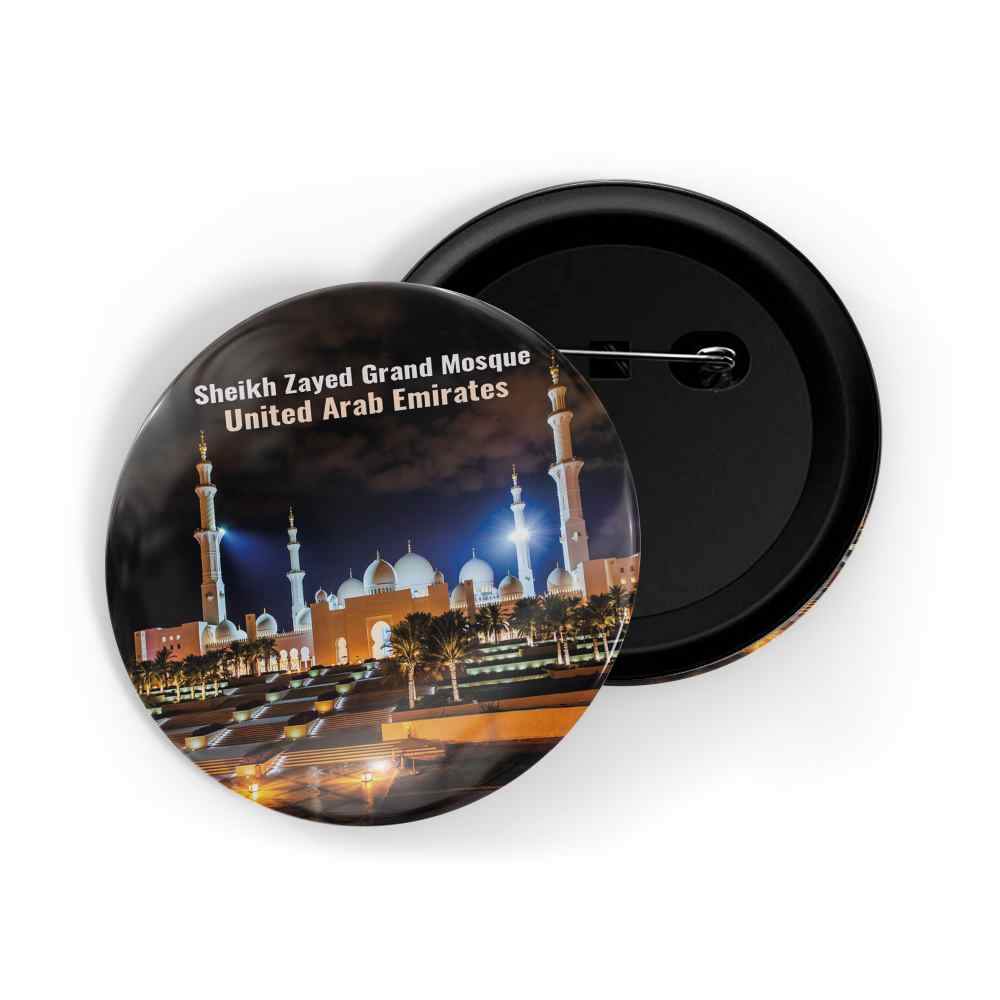 dhcrafts Round Pin Badge Multicolor Famous Tourist Place Alp Mountain Austria Glossy Finish Design Pack of 1 (58mm)