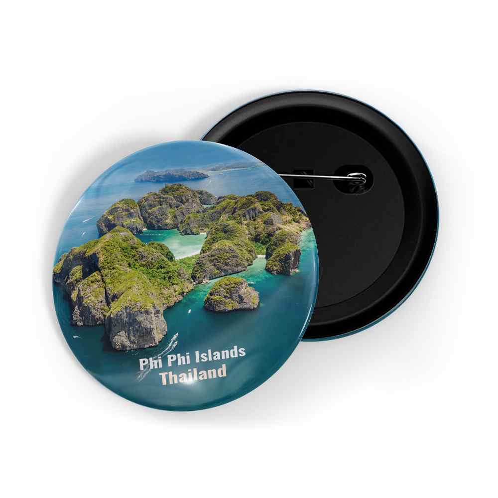 dhcrafts Round Pin Badge Multicolor Famous Tourist Place Haymarket Sydney Australia Glossy Finish Design Pack of 1 (58mm)