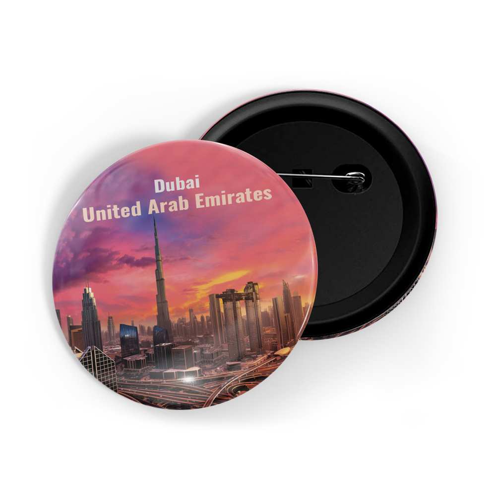 dhcrafts Round Pin Badge Multicolor Famous Tourist Place Opera House Sydney Australia D1 Glossy Finish Design Pack of 1 (58mm)