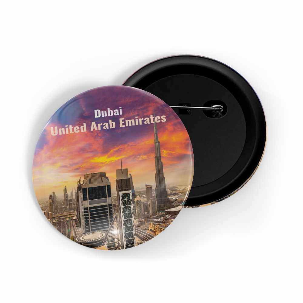dhcrafts Round Pin Badge Multicolor Famous Tourist Place Opera House Sydney Australia D4 Glossy Finish Design Pack of 1 (58mm)