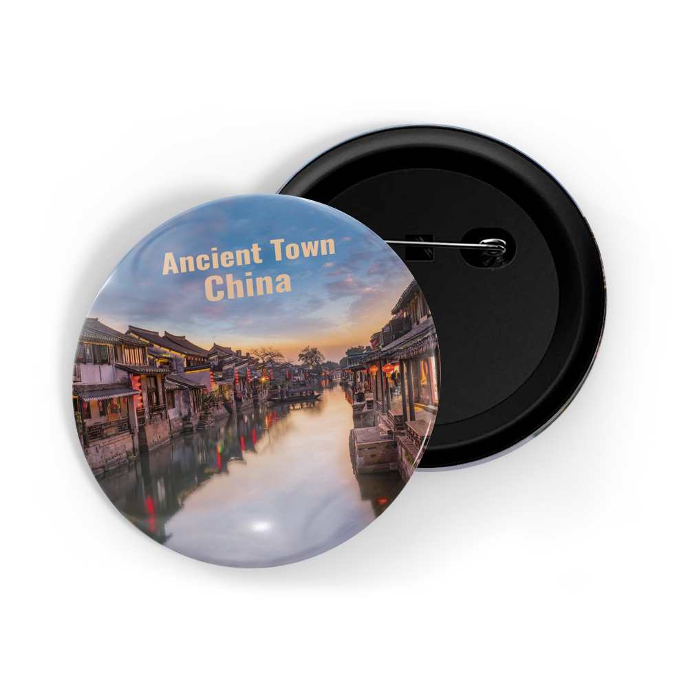 dhcrafts Round Pin Badge Multicolor Famous Tourist Place University Library Bosniaand Herzegovina Glossy Finish Design Pack of 1 (58mm)