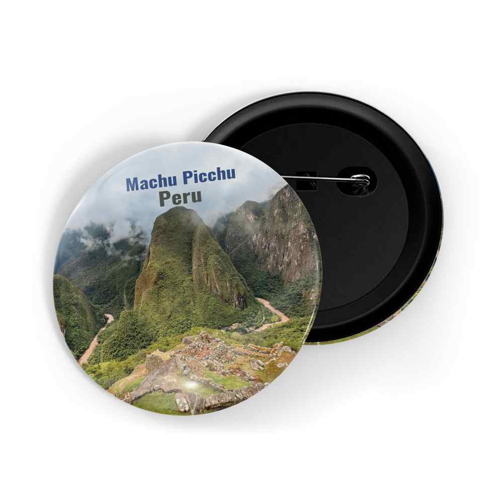 dhcrafts Round Pin Badge Multicolor Famous Tourist Place Morant's Curve Canada Glossy Finish Design Pack of 1 (58mm)