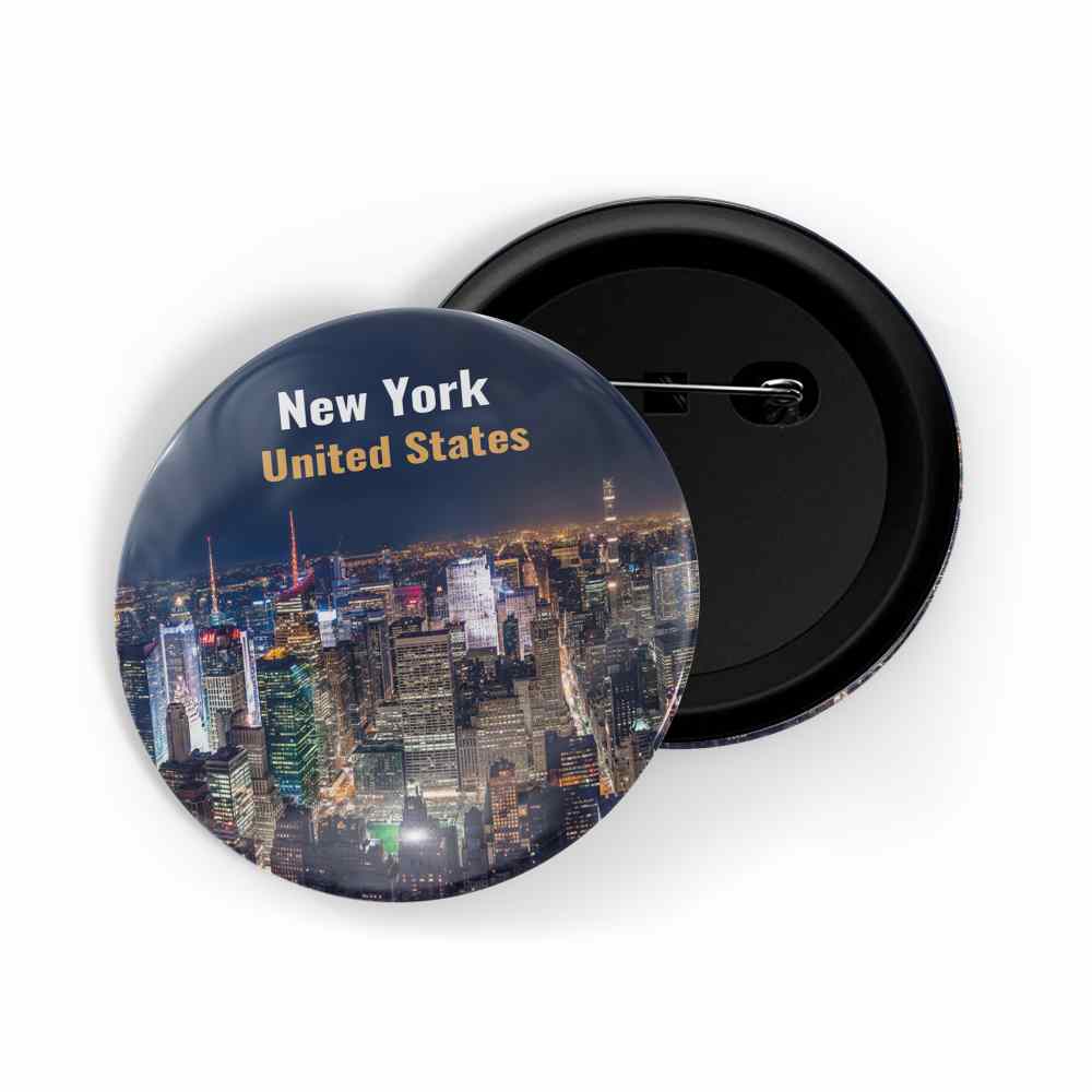 dhcrafts Round Pin Badge Multicolor Famous Tourist Place Phoenix Ancient City China D1 Glossy Finish Design Pack of 1 (58mm)