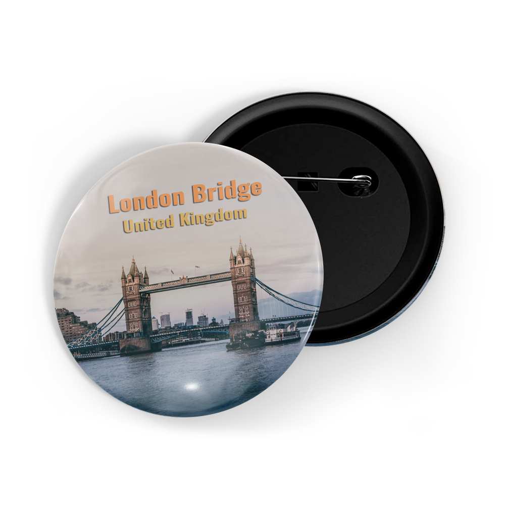 dhcrafts Round Pin Badge Multicolor Famous Tourist Place Old Town Square Prague Czechia Glossy Finish Design Pack of 1 (58mm)