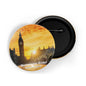 dhcrafts Round Pin Badge Multicolor Famous Tourist Place The Great Pyramid Of Giza Egypt Glossy Finish Design Pack of 1 (58mm)