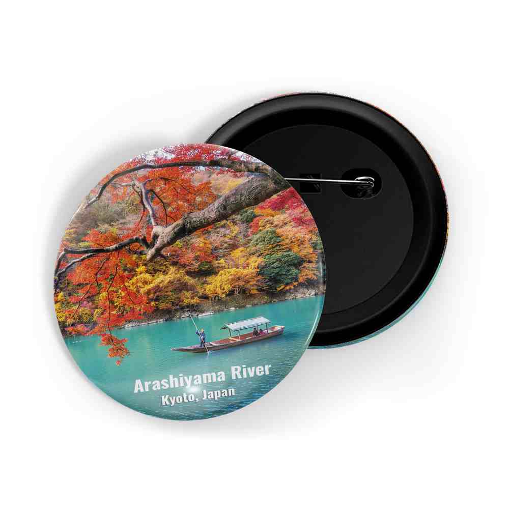 dhcrafts Round Pin Badge Multicolor Famous Tourist Place Arc De Triomphe Paris France Glossy Finish Design Pack of 1 (58mm)