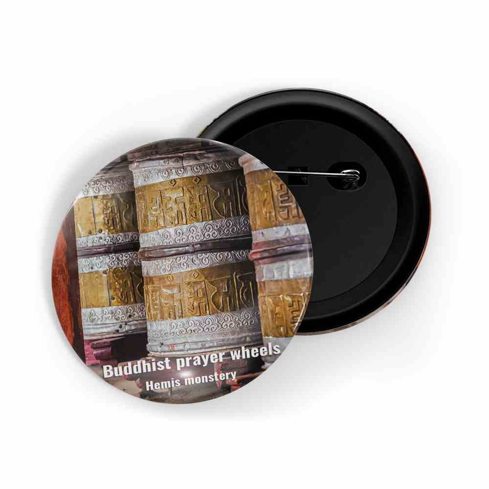 dhcrafts Round Pin Badge Multicolor Famous Tourist Place Eiffel Tower Paris France D3 Glossy Finish Design Pack of 1 (58mm)