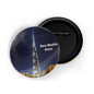 dhcrafts Round Pin Badge Multicolor Famous Tourist Place Eiffel Tower Paris France D4 Glossy Finish Design Pack of 1 (58mm)