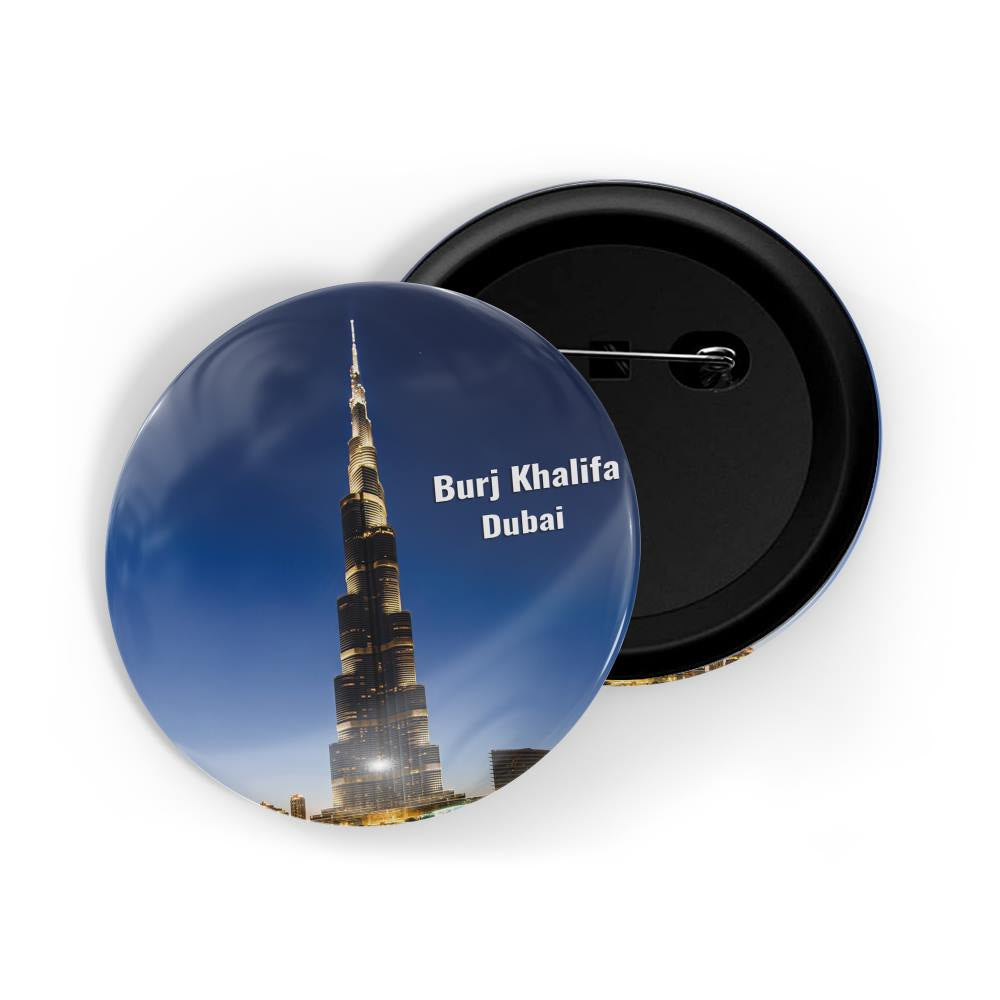 dhcrafts Round Pin Badge Multicolor Famous Tourist Place Gordes France Glossy Finish Design Pack of 1 (58mm)