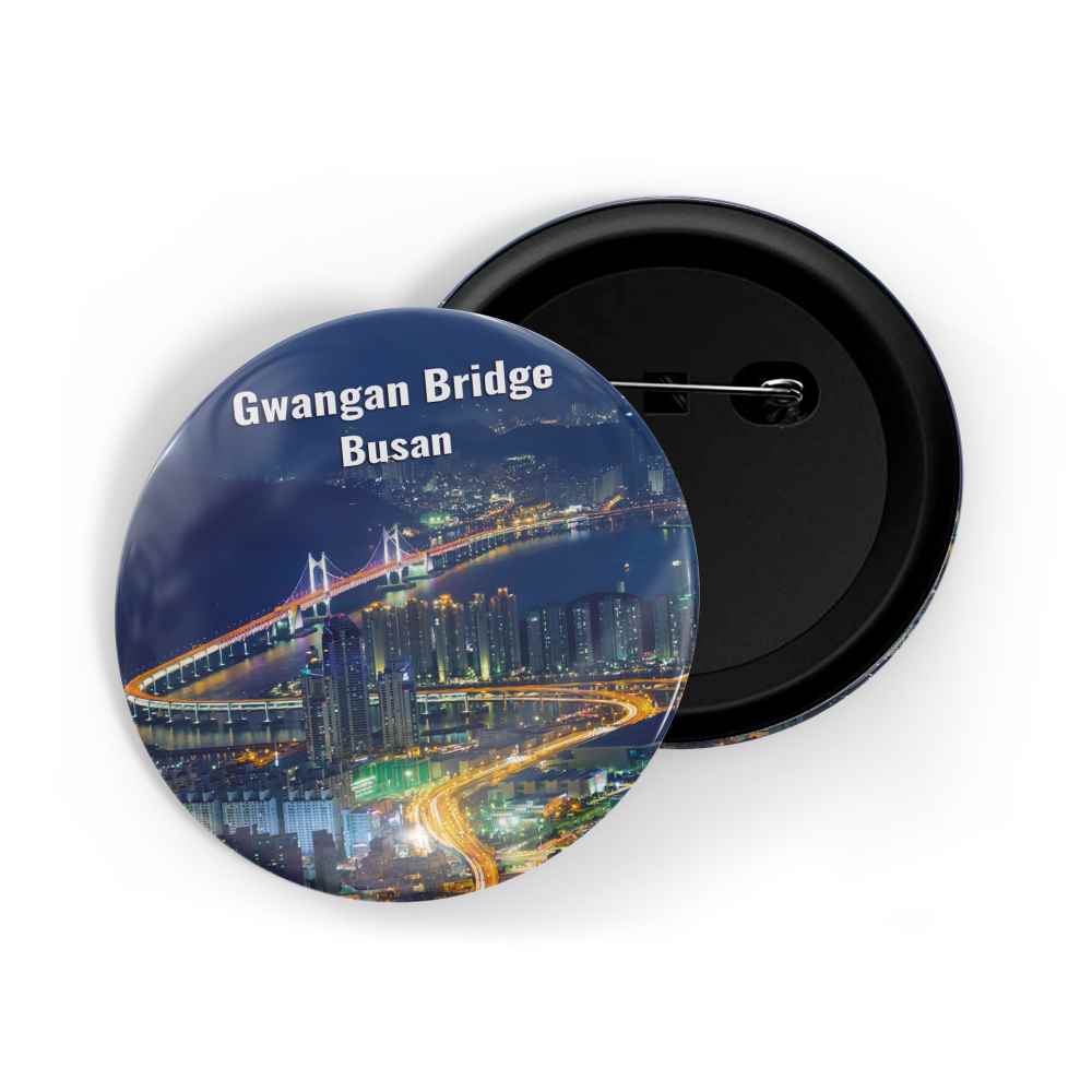 dhcrafts Round Pin Badge Multicolor Famous Tourist Place Grand Palais France Glossy Finish Design Pack of 1 (58mm)