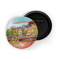 dhcrafts Round Pin Badge Multicolor Famous Tourist Place Grande Arche De La Defense Puteaux, France D2 Glossy Finish Design Pack of 1 (58mm)