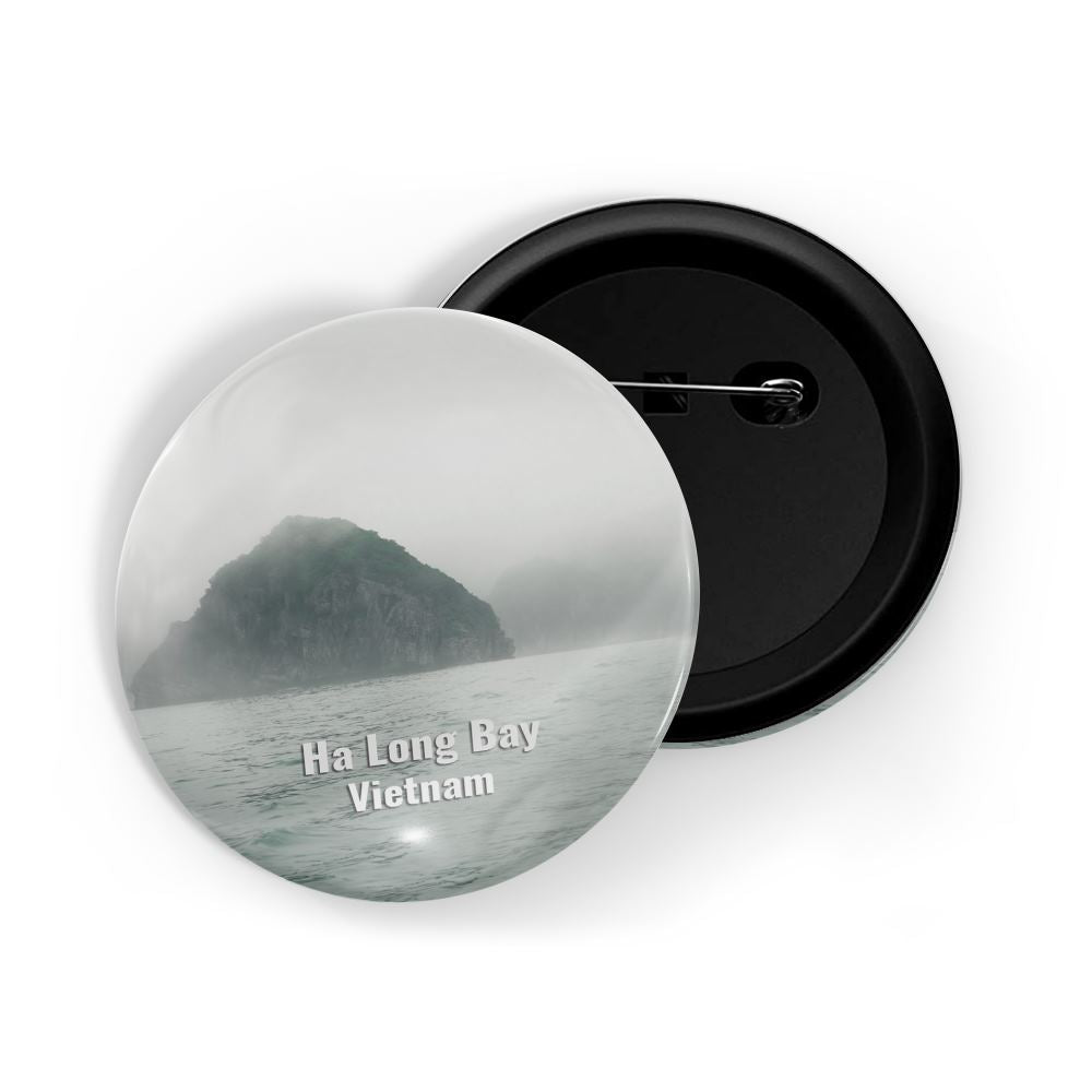 dhcrafts Round Pin Badge Multicolor Famous Tourist Place Louvre Museum Paris, France D1 Glossy Finish Design Pack of 1 (58mm)
