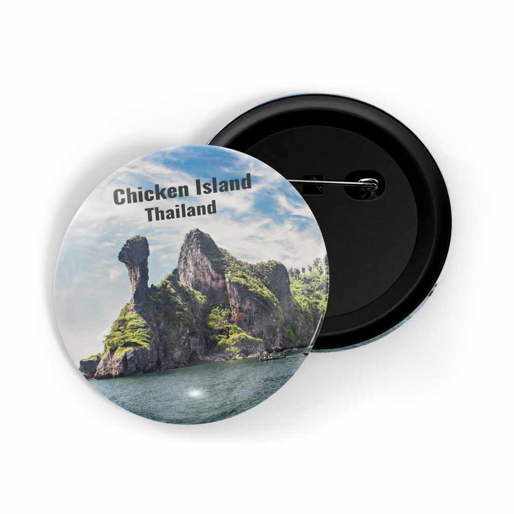 dhcrafts Round Pin Badge Multicolor Famous Tourist Place Parc Monceau Paris France Glossy Finish Design Pack of 1 (58mm)