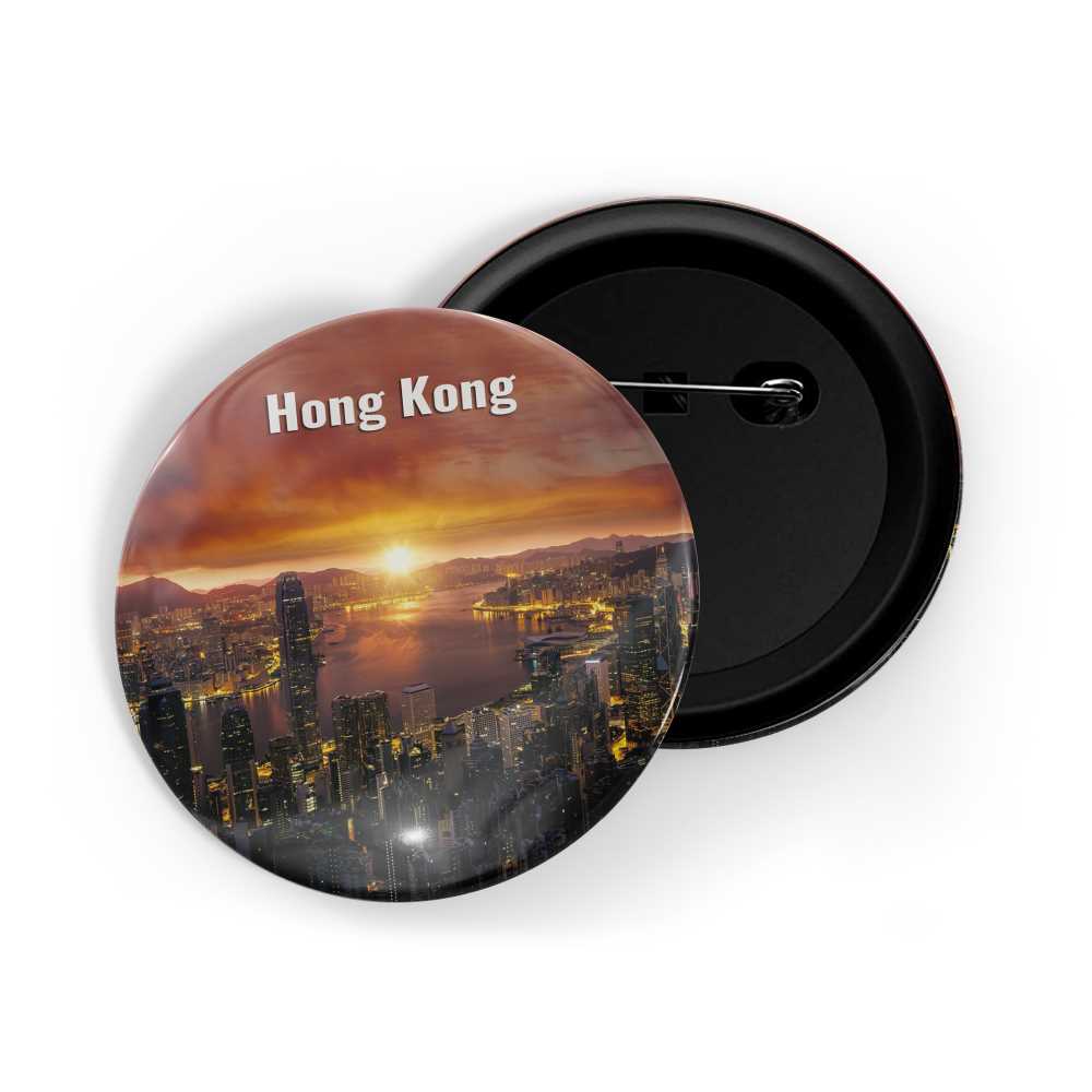 dhcrafts Round Pin Badge Multicolor Famous Tourist Place Ananuri Fortress Georgia Glossy Finish Design Pack of 1 (58mm)